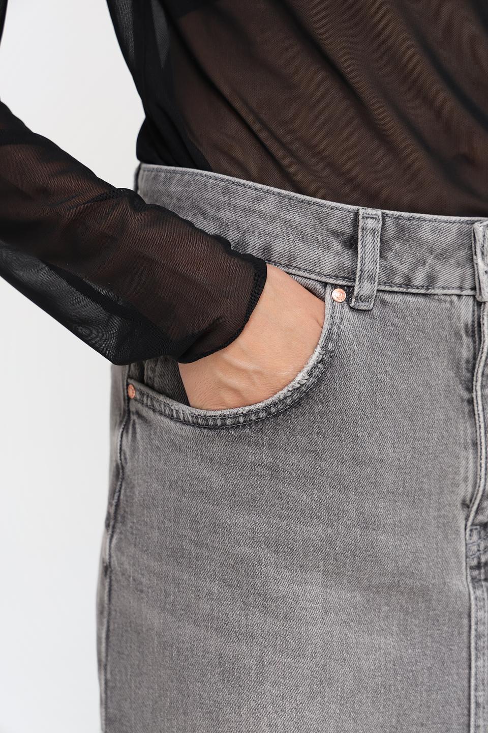 Юбка Oui деним серая