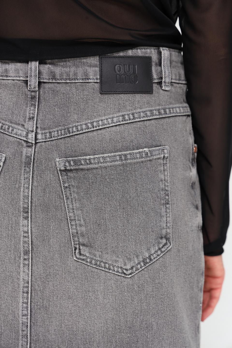 Юбка Oui деним серая