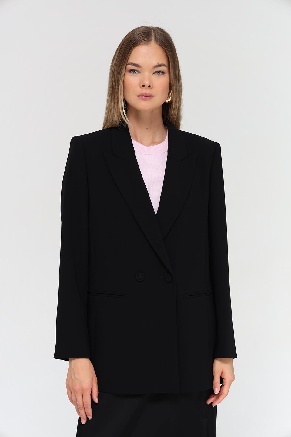 Жакет Marc Cain чёрный двубортный