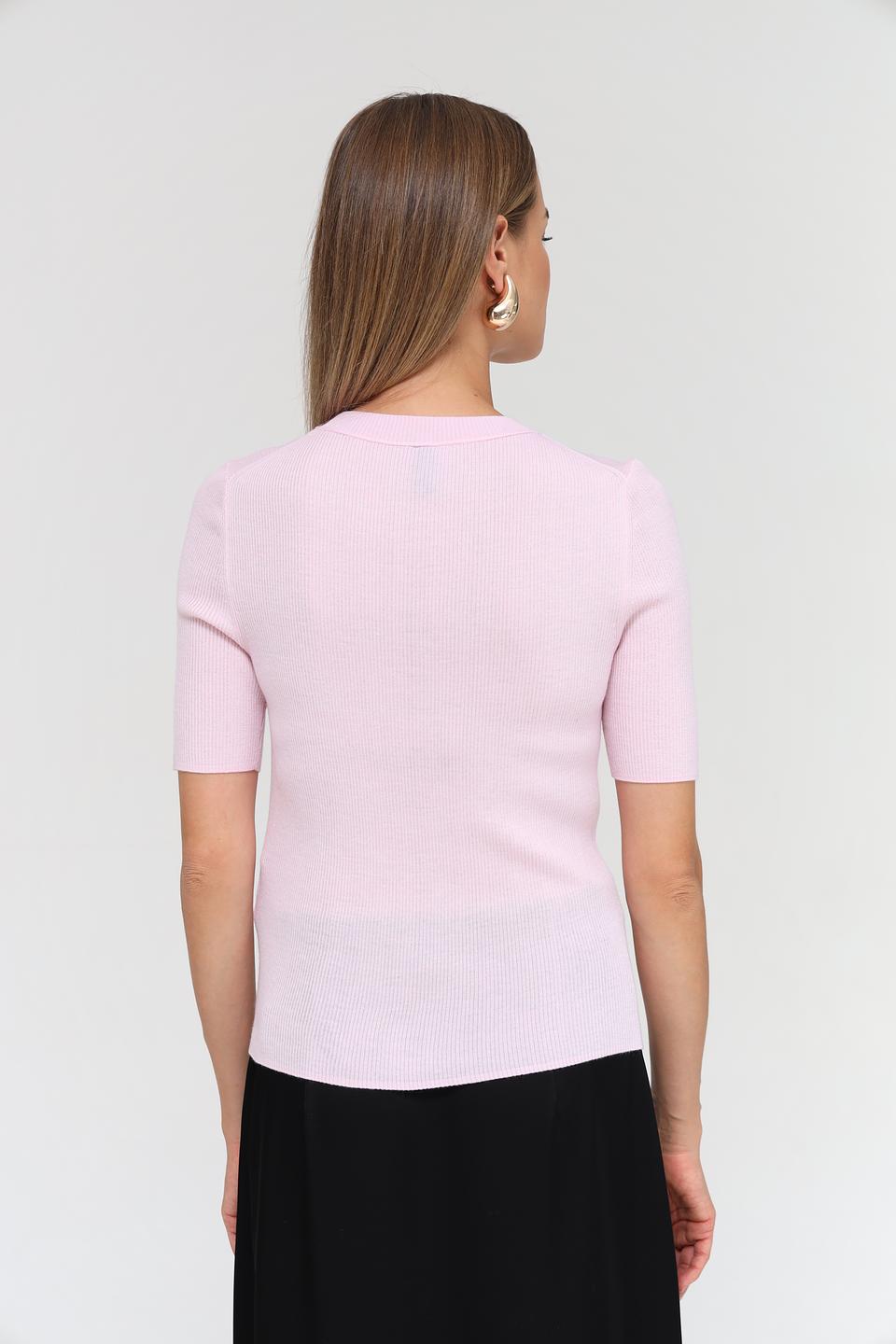 Пуловер Marc Cain короткий рукав розовый