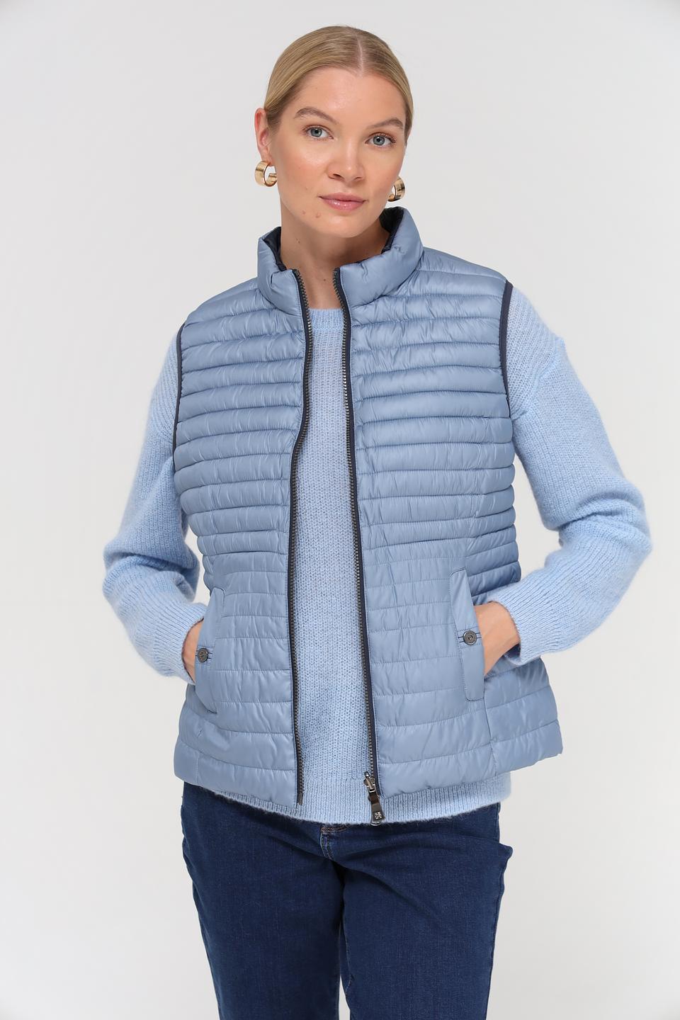 Жилет Lebek стеганый голубой