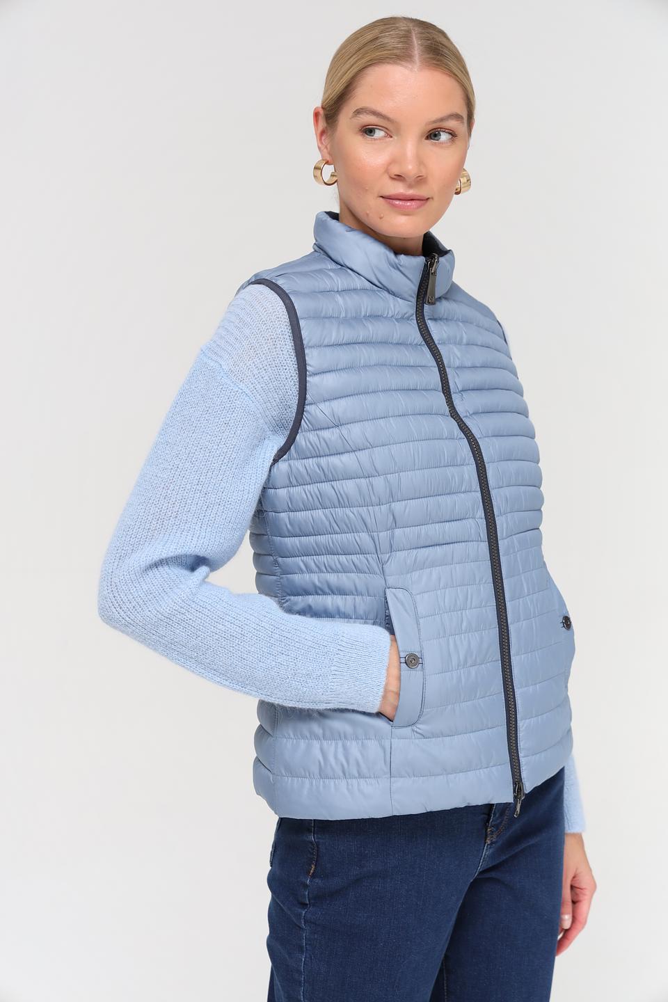 Жилет Lebek стеганый голубой