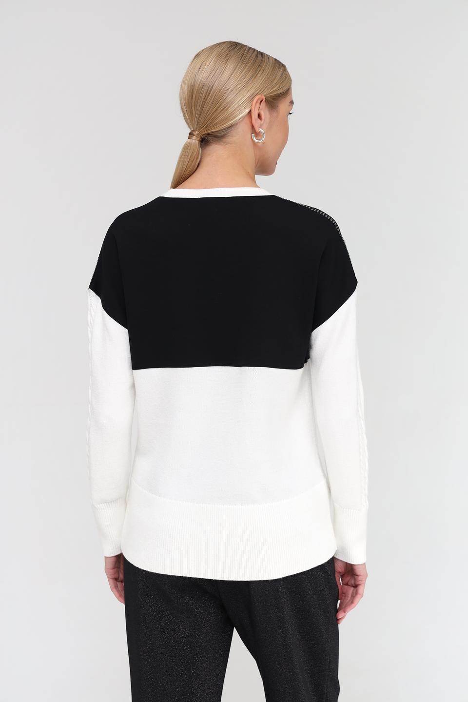 Пуловер Tuzzi с карманом чёрно-белый