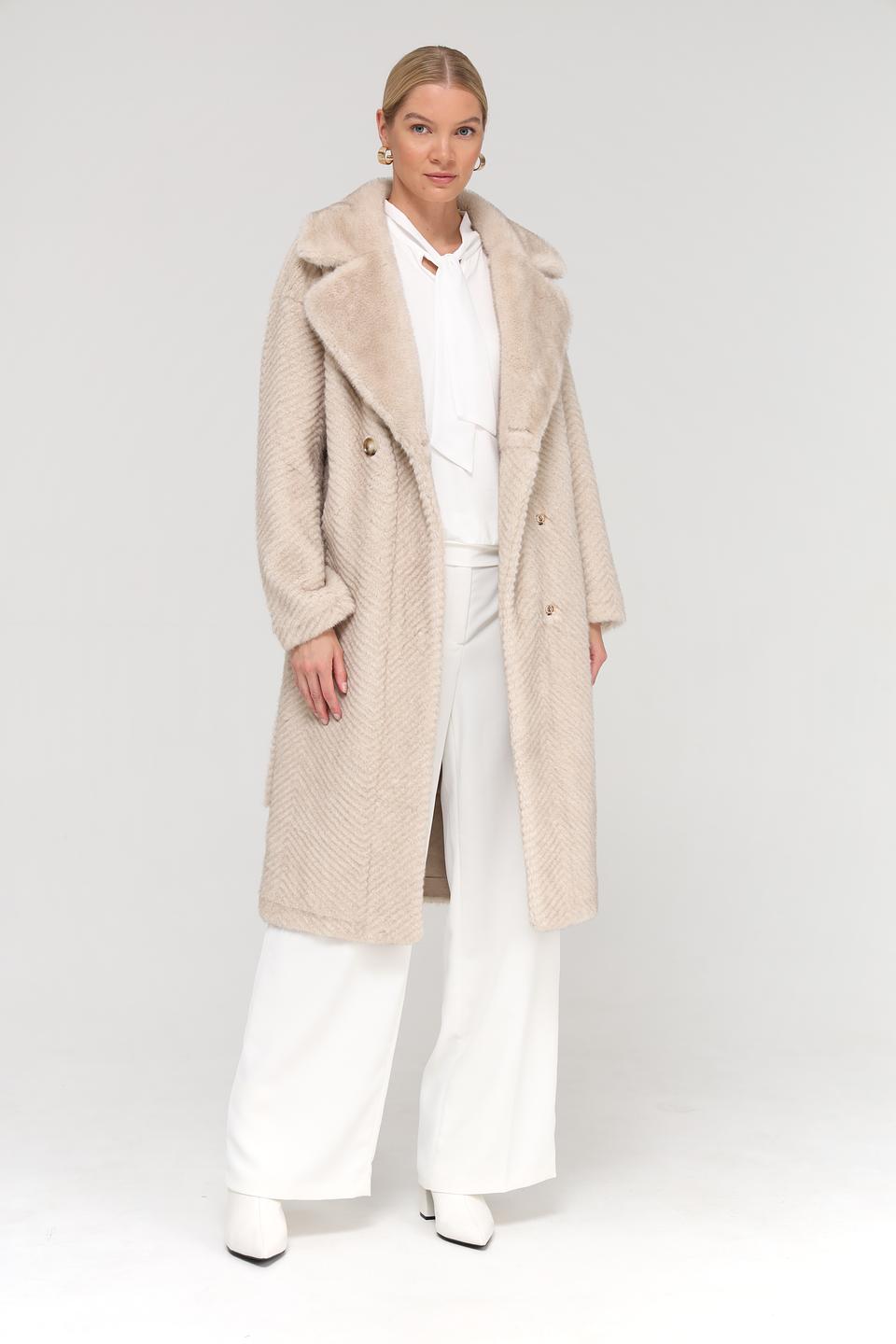 Шуба Electra style бежевая