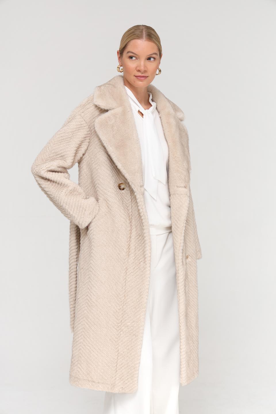 Шуба Electra style бежевая