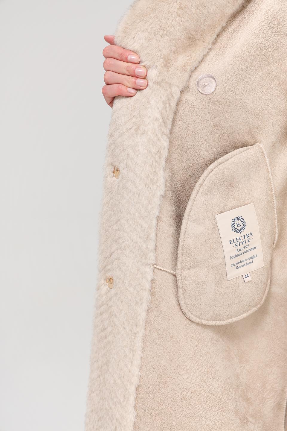 Шуба Electra style бежевая