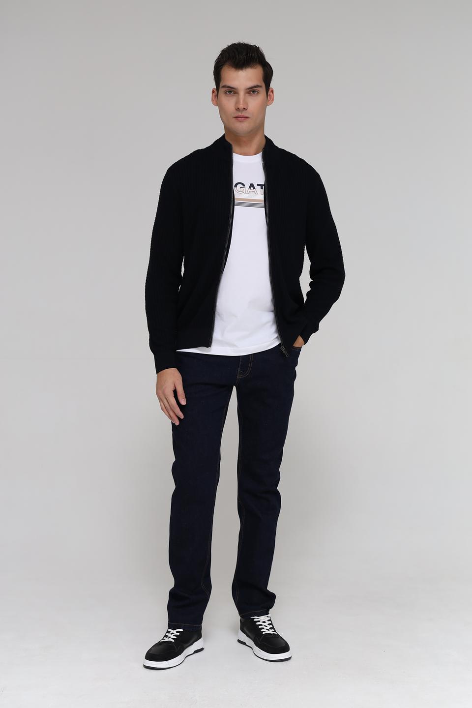 Кардиган Bugatti чёрный на молнии