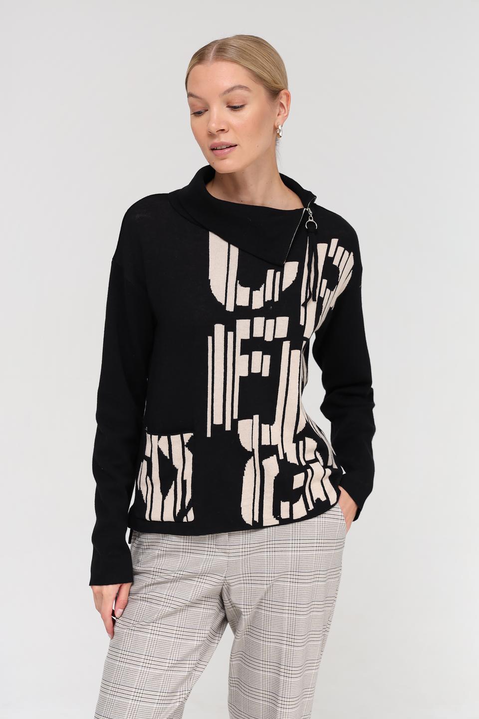 Пуловер Lebek с принтом