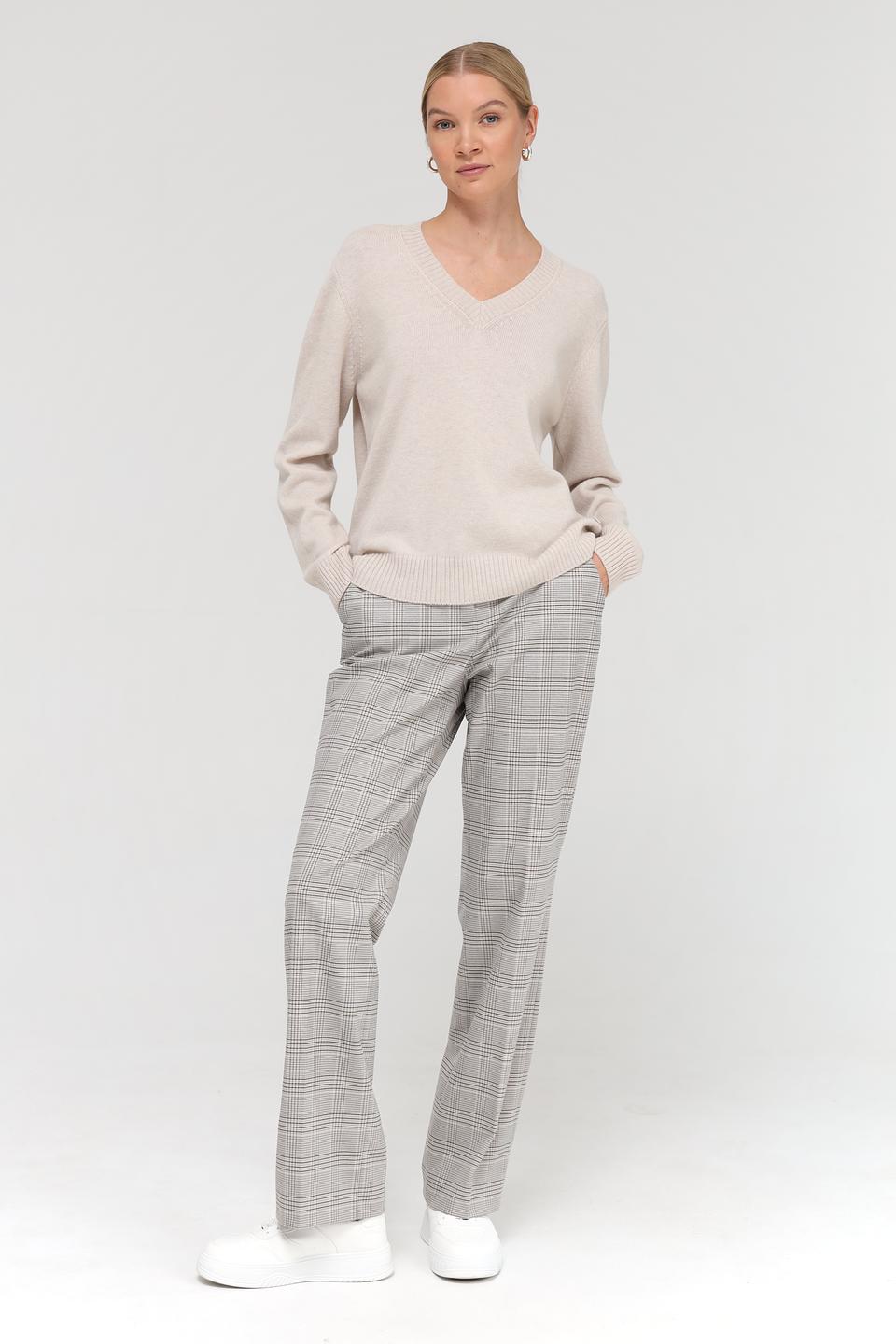 Пуловер Maerz V-образный бежевый