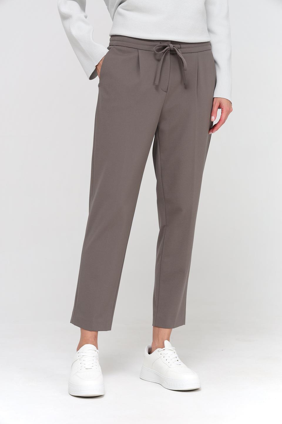 Брюки классические Luisa Cerano серо-коричневые