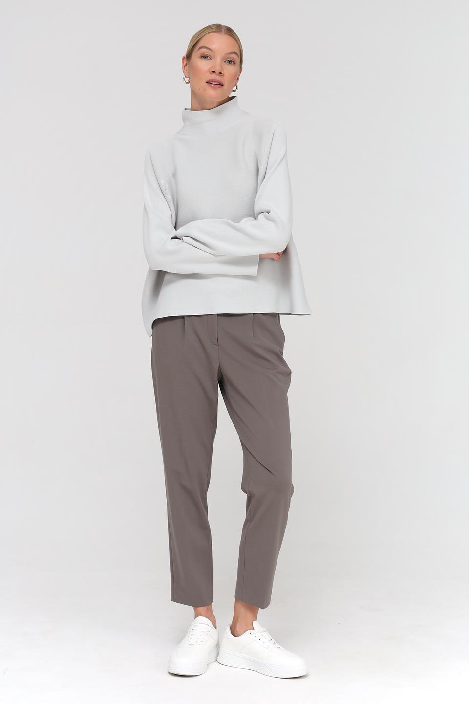 Брюки классические Luisa Cerano серо-коричневые