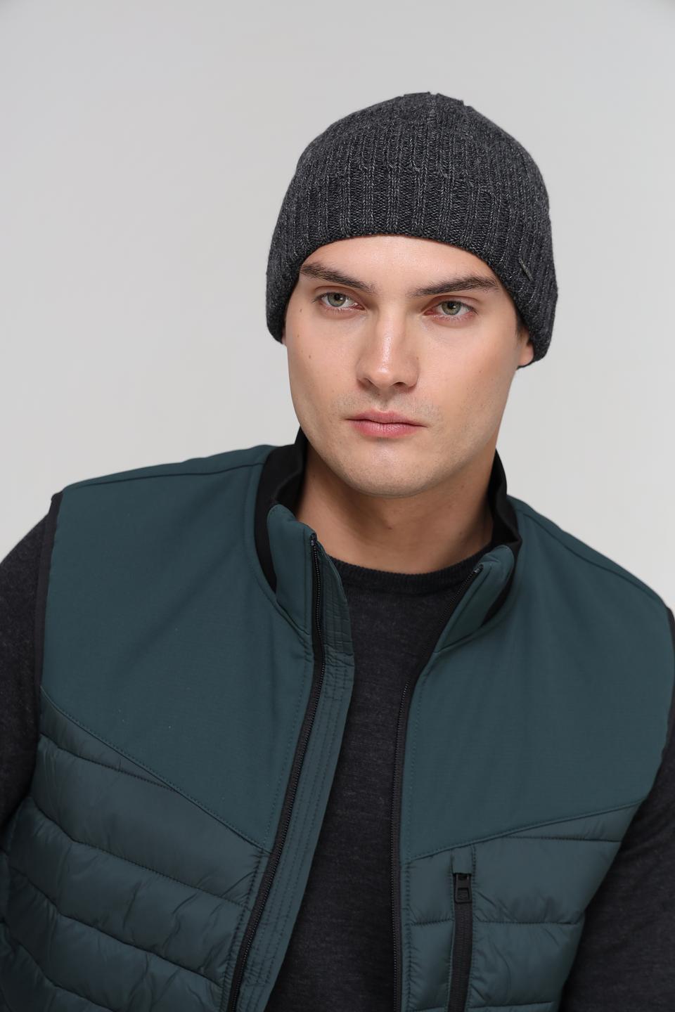 Шапка Marhatter мужская серая меланж