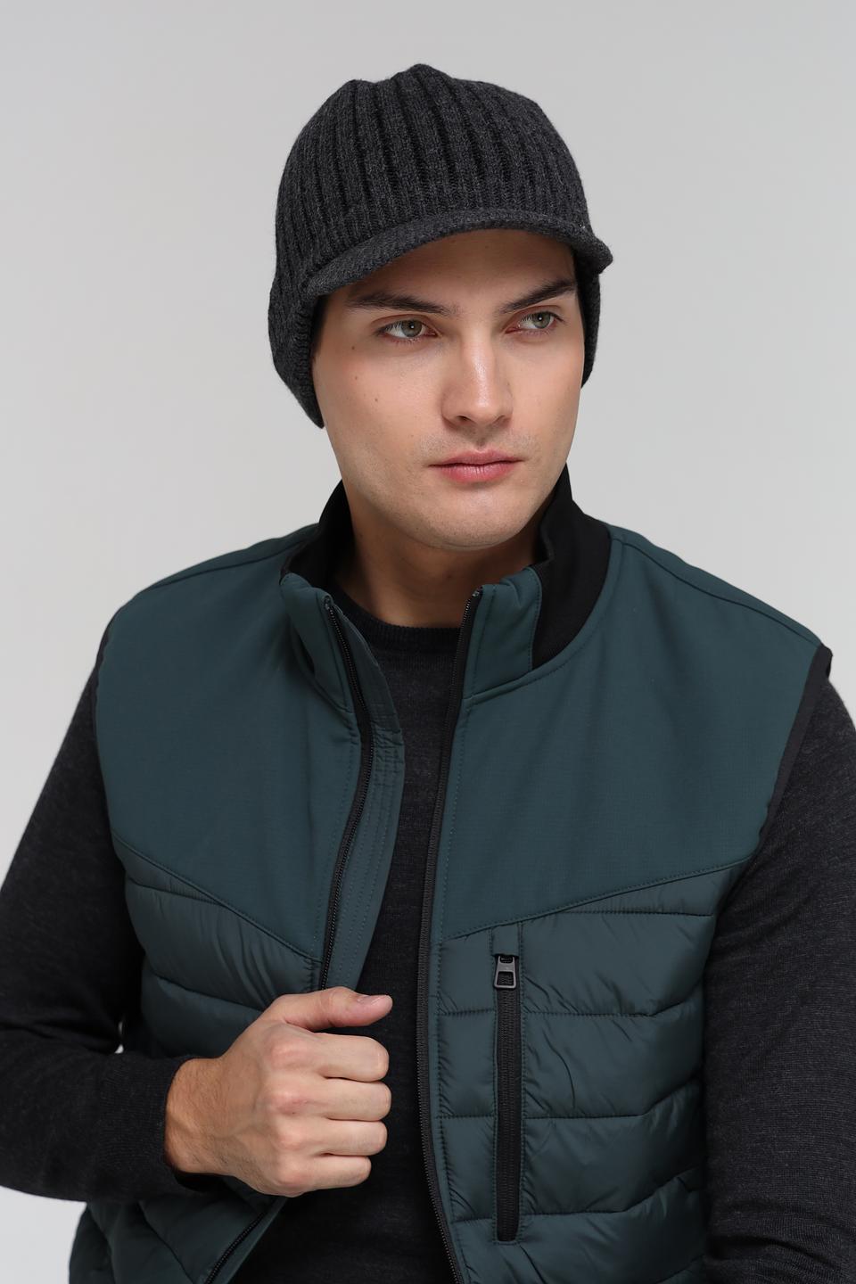 Шапка Marhatter с козырьком серая