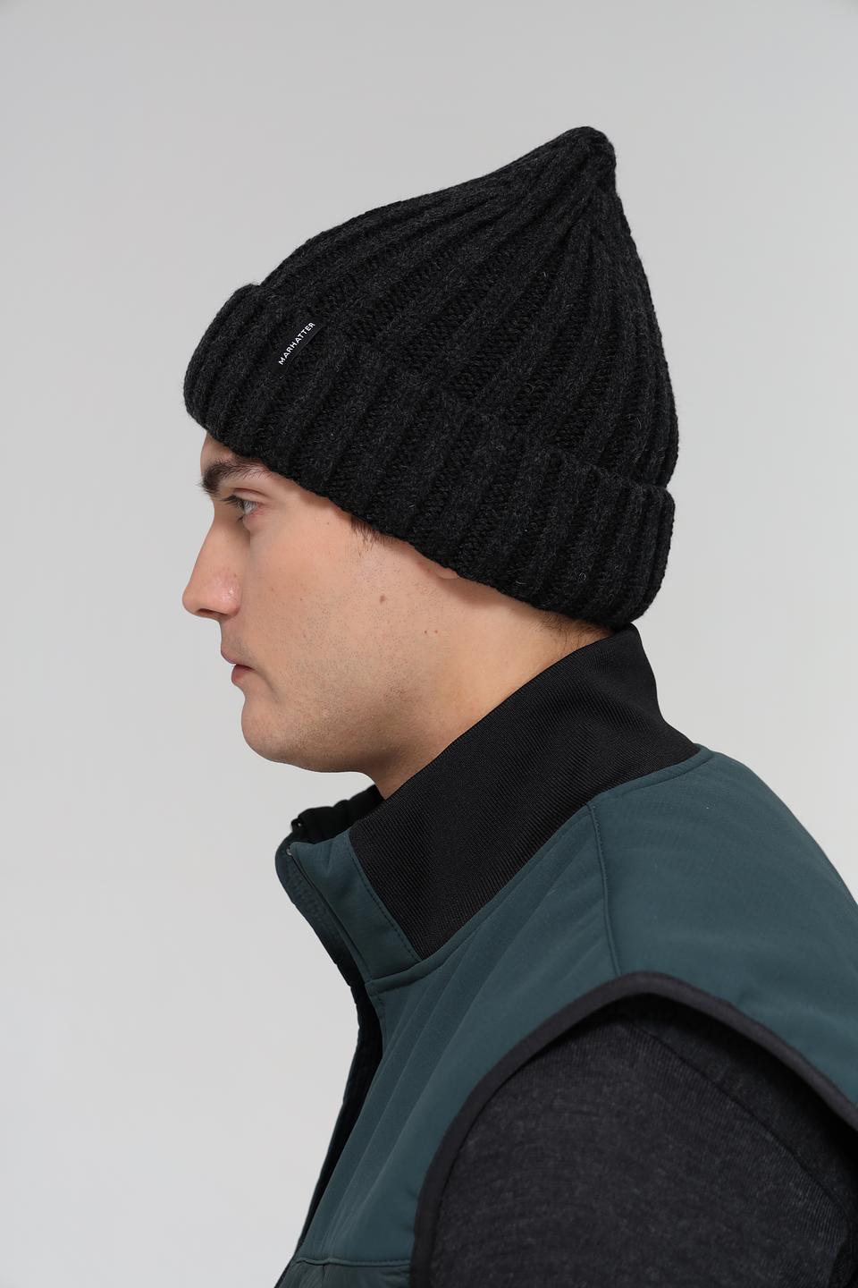 Шапка Marhatter мужская чёрная