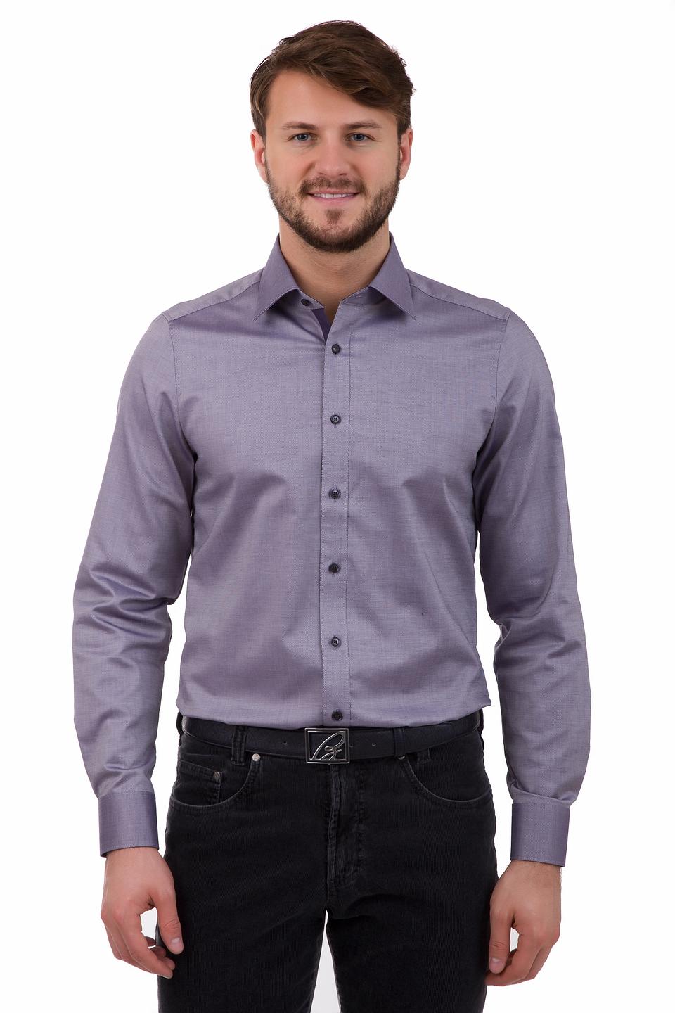Olymp Рубашка с длинным рукавом Сиреневая
