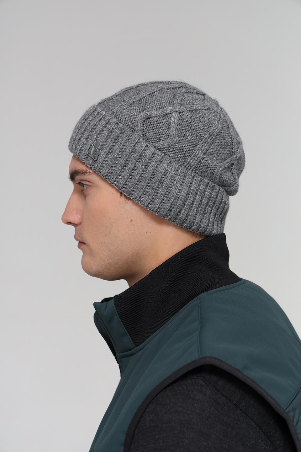 Шапка Marhatter серая с косами