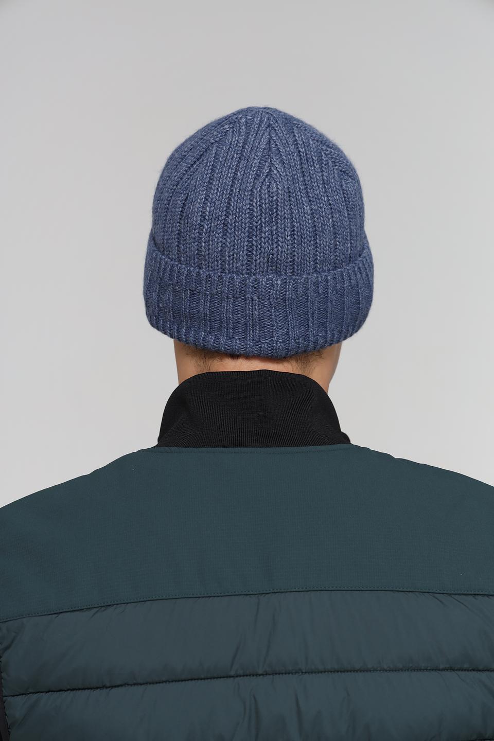 Шапка ADL man вязаная синяя