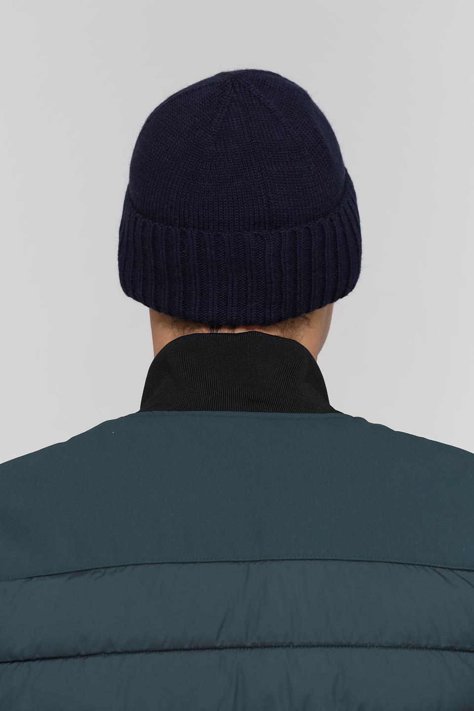 Шапка ADL man вязаная синяя