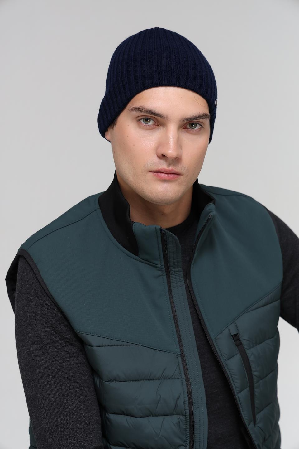 Шапка ADL man вязаная синяя