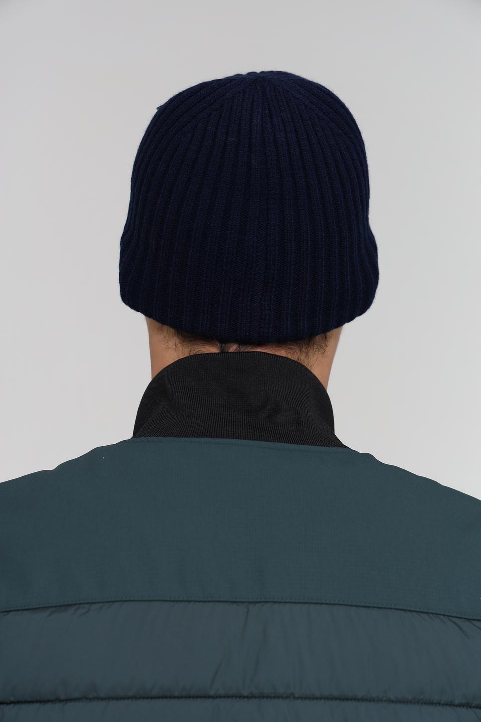 Шапка ADL man вязаная синяя