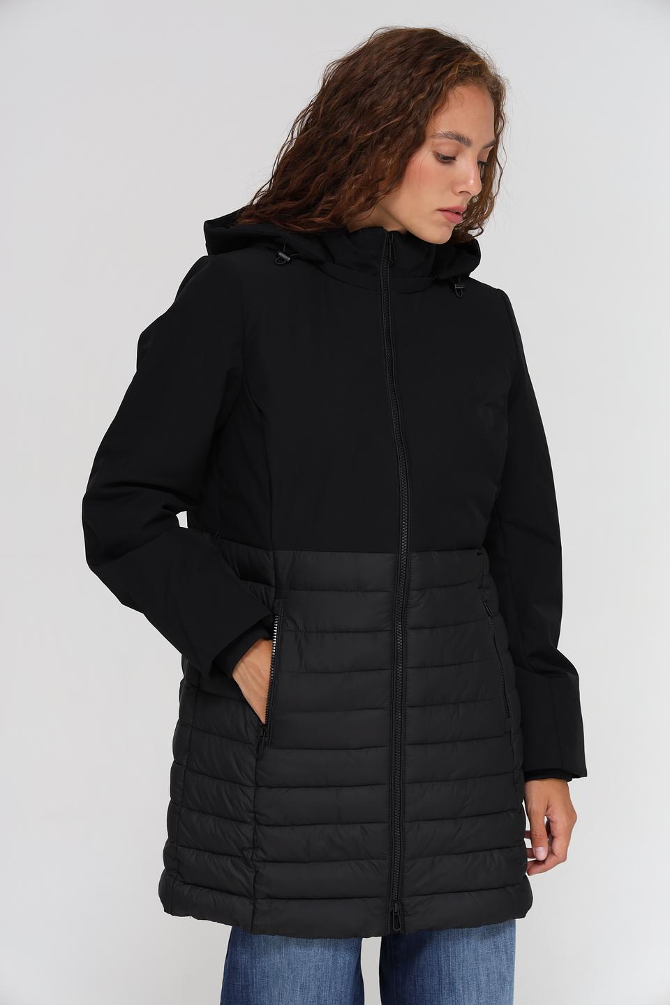 Пальто Tom Tailor стеганое чёрное