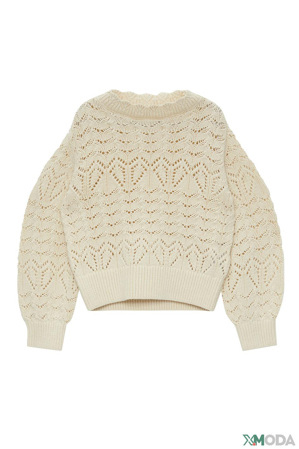 Джемпер s.Oliver молочный с ажуром