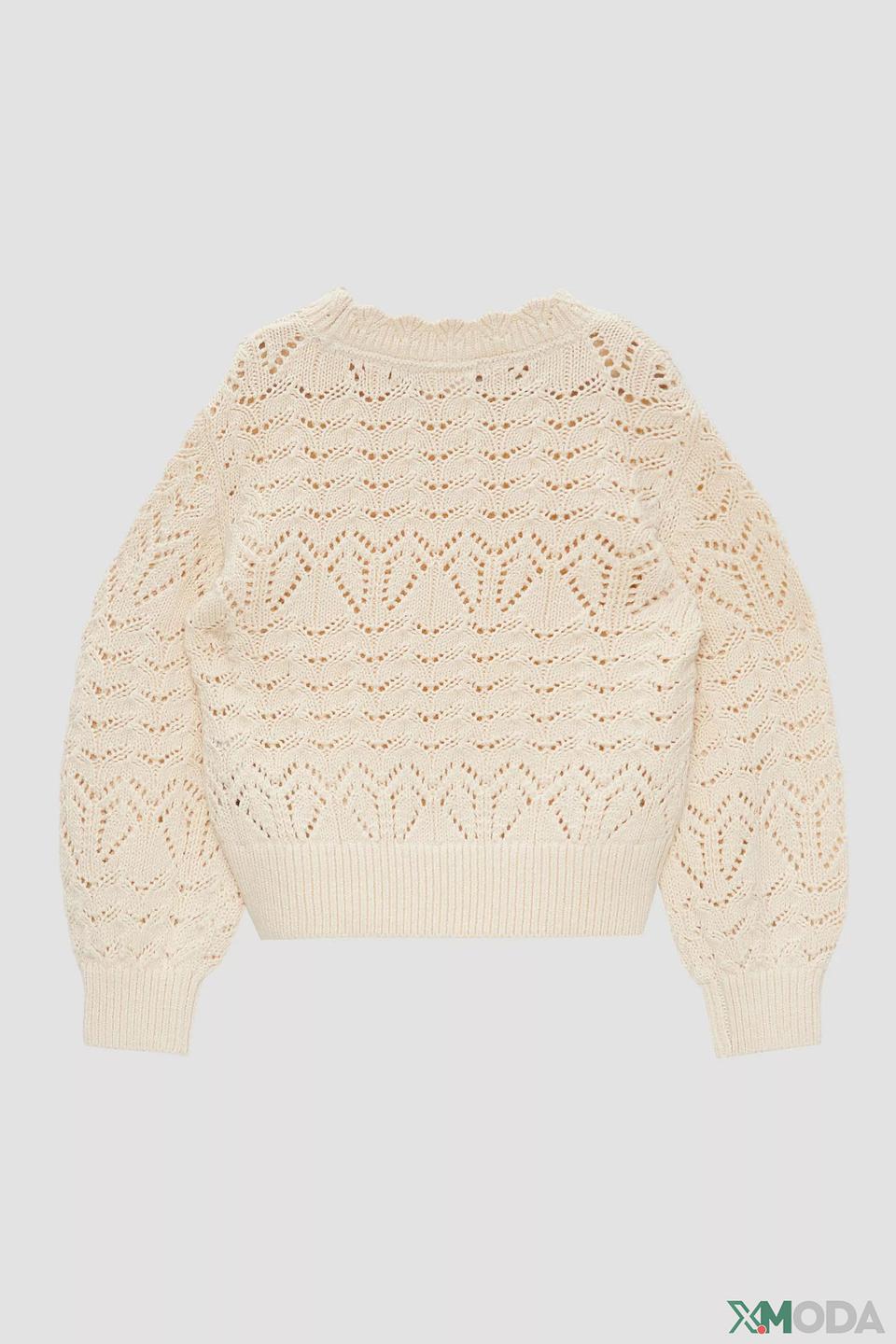 Джемпер s.Oliver молочный с ажуром