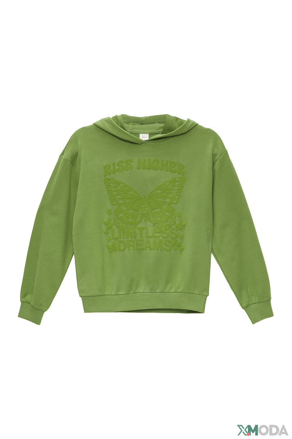 Худи s.Oliver с бабочкой, зелёный
