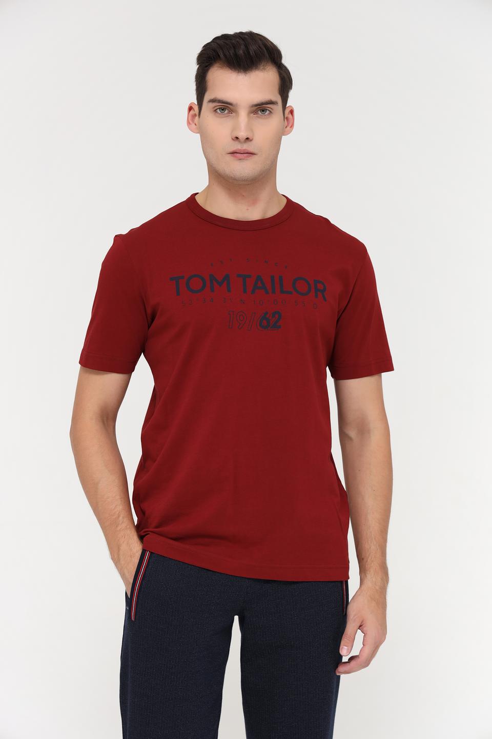 Футболка Tom Tailor бордовая