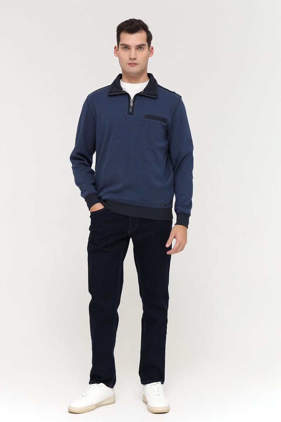 Джемпер Casa Moda с молнией синий