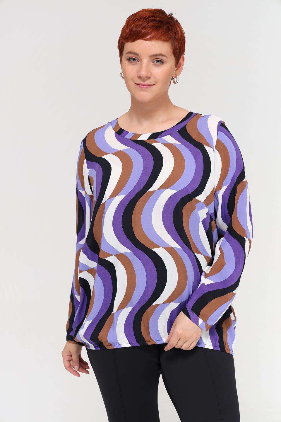 Блуза Frapp с волнистым принтом