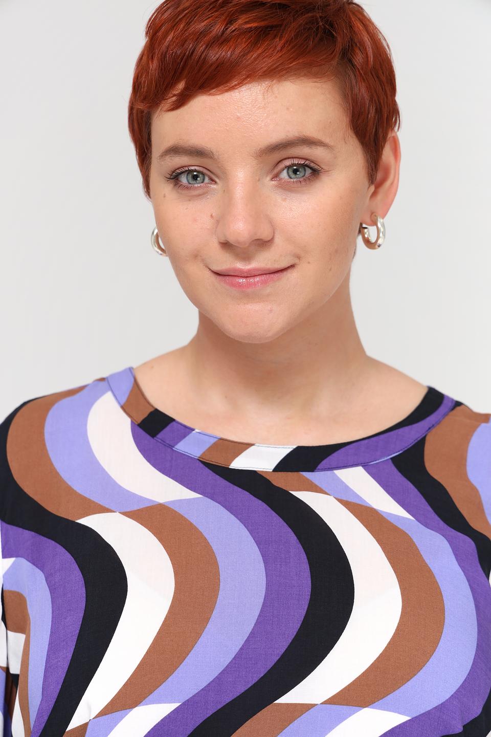 Блуза Frapp с волнистым принтом