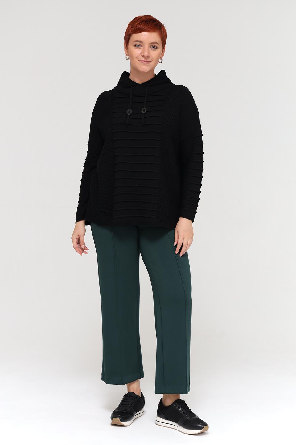 Пуловер Doris Streich чёрный с декором