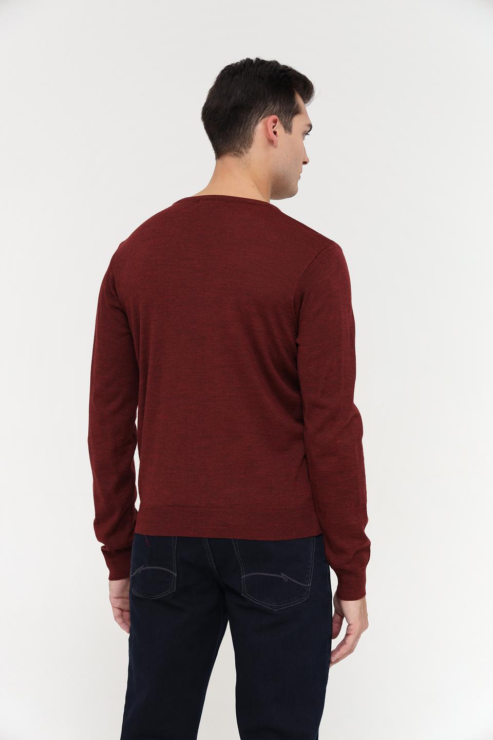 Джемпер Monte Carlo V-образный бордовый