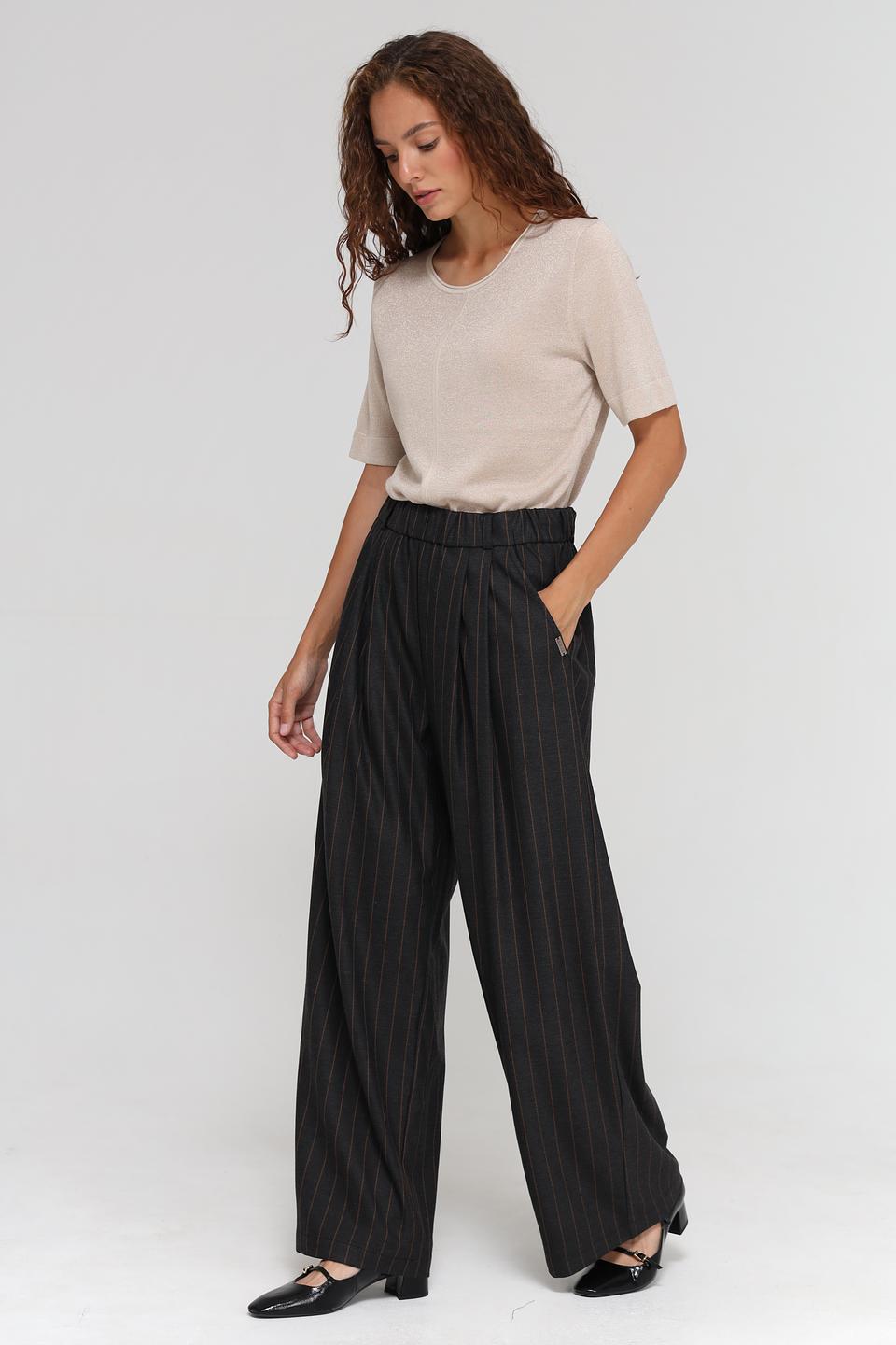 Брюки палаццо Beatris в полоску
