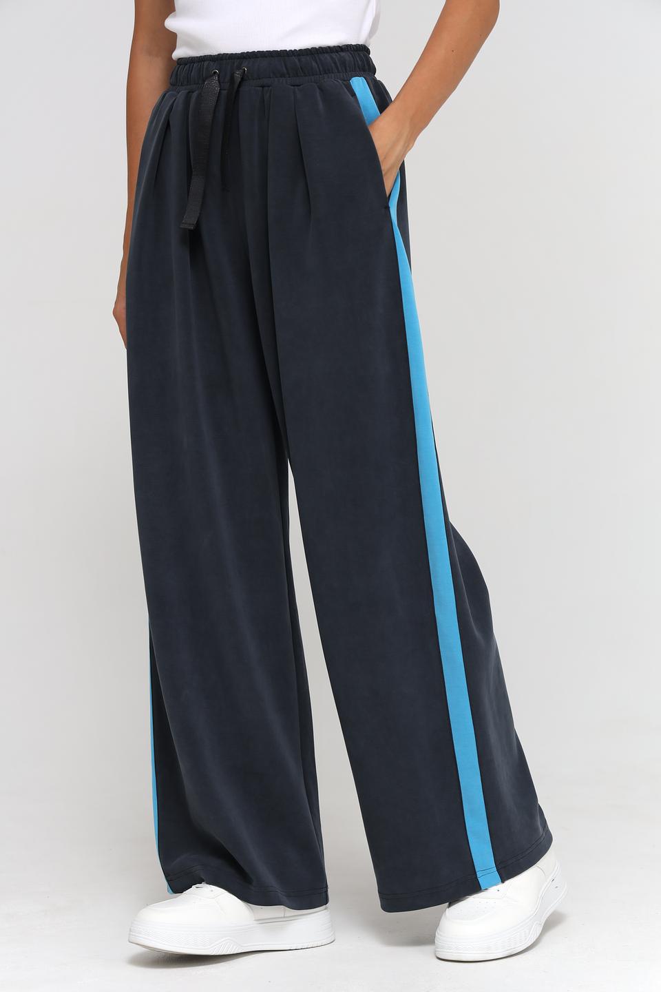 Брюки Beatris с полоской синие