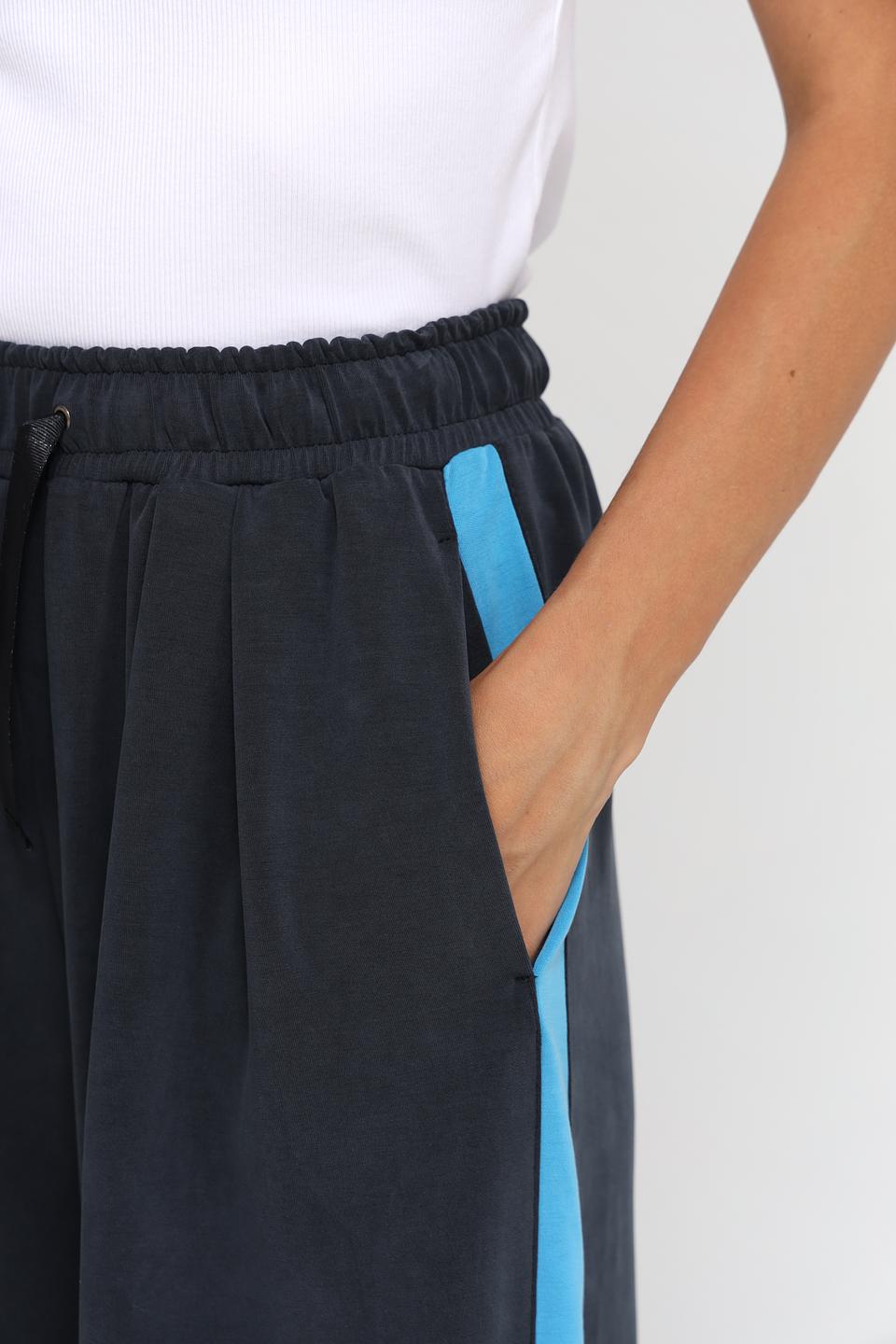 Брюки Beatris с полоской синие