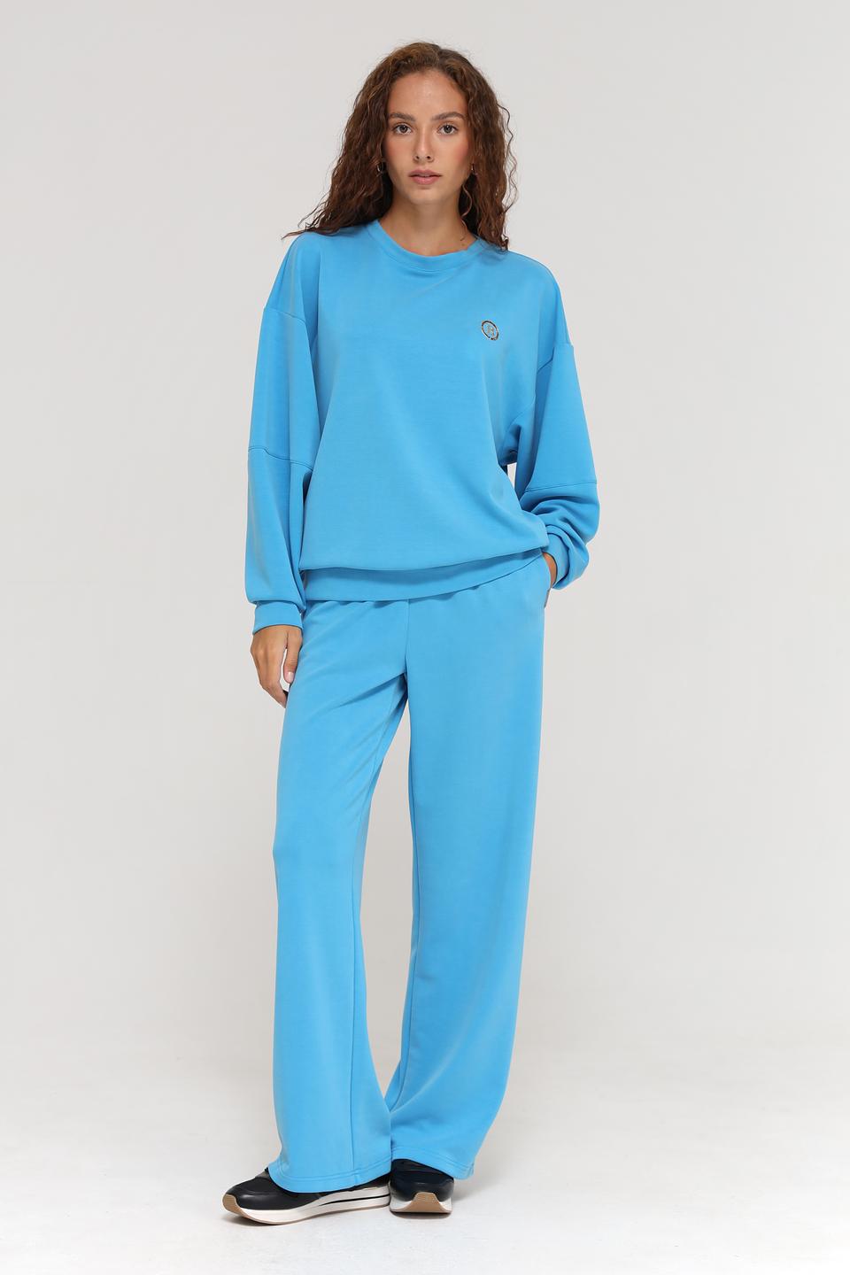 Пуловер Beatris голубой оверсайз