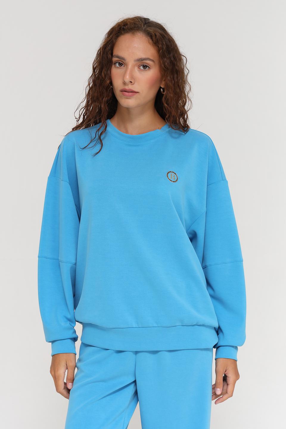 Пуловер Beatris голубой оверсайз