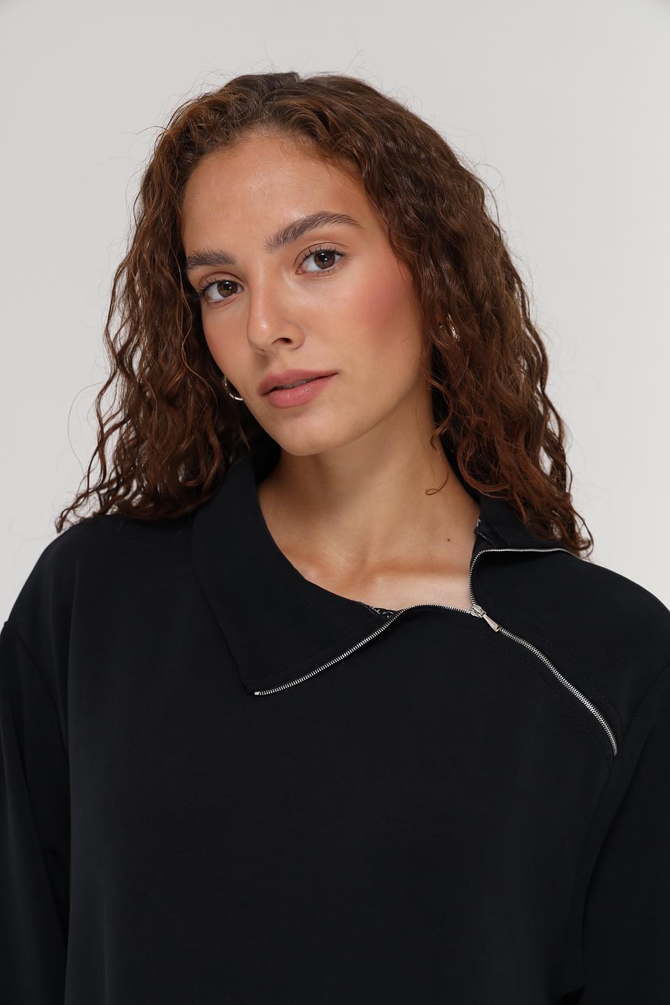 Платье Beatris чёрное с молнией