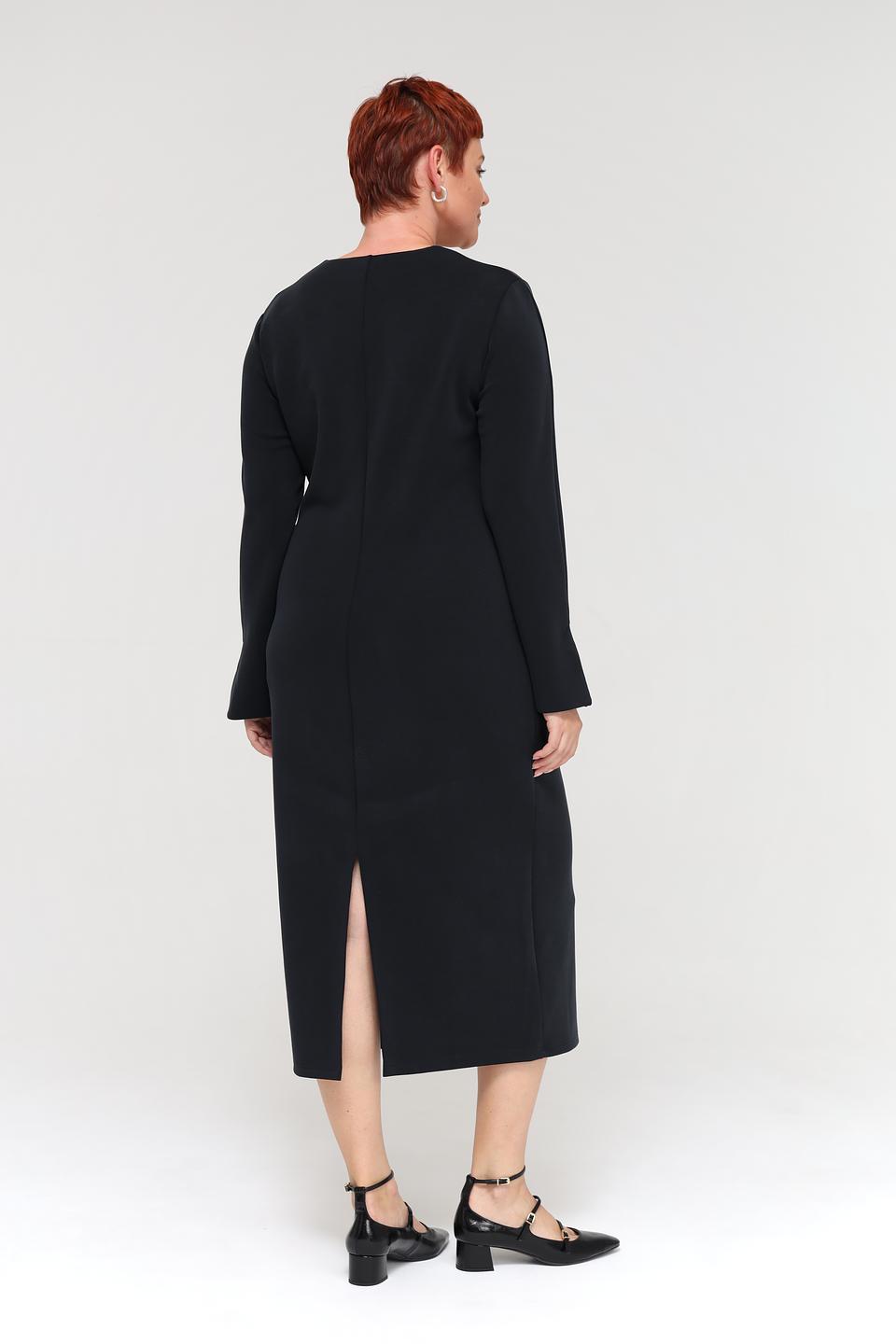Платье Beatris чёрное с рукавами