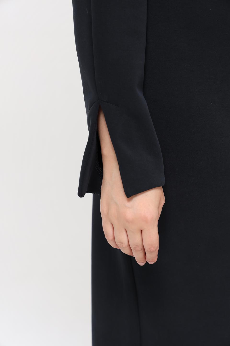Платье Beatris чёрное с рукавами