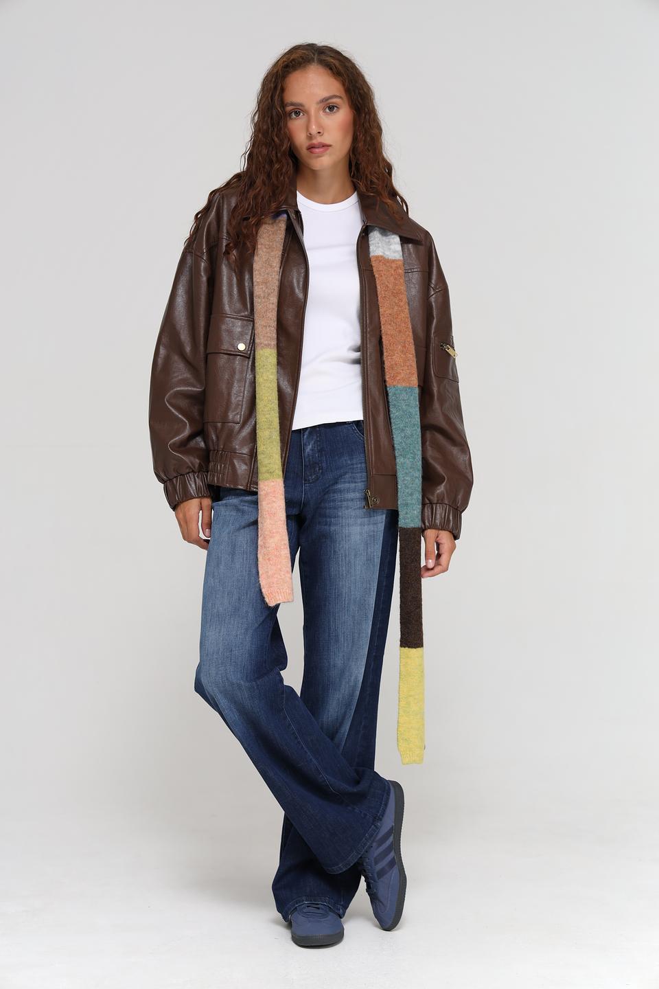 Шарф Fraas разноцветный в клетку