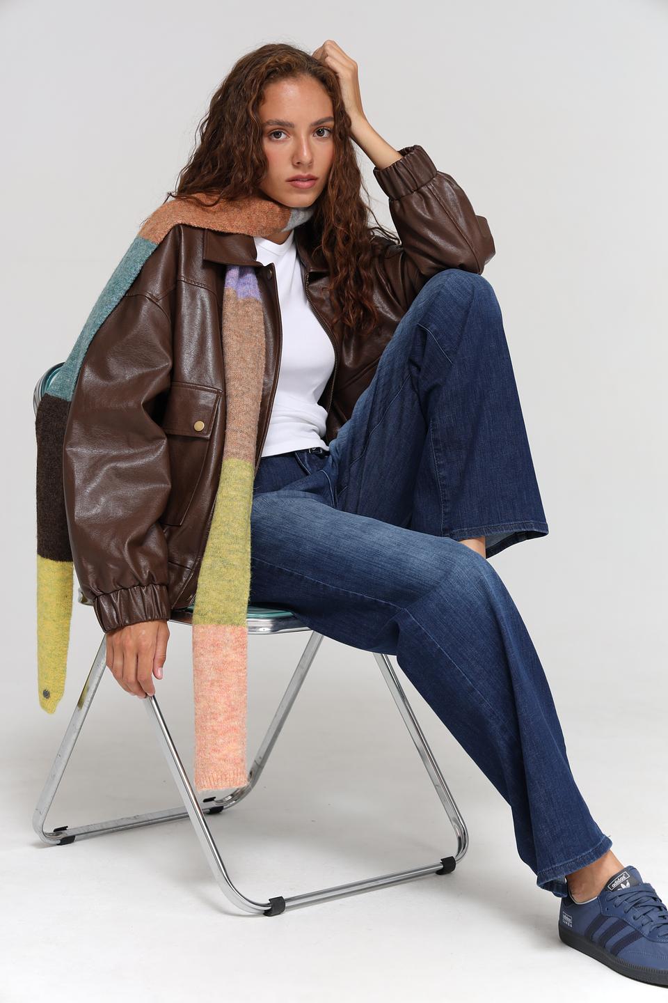 Шарф Fraas разноцветный в клетку