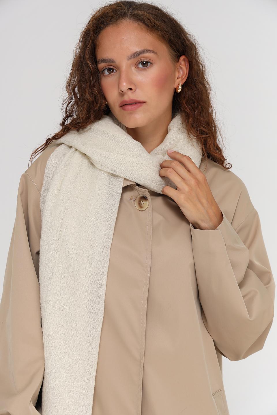 Шарф Fraas из шерсти с бахромой