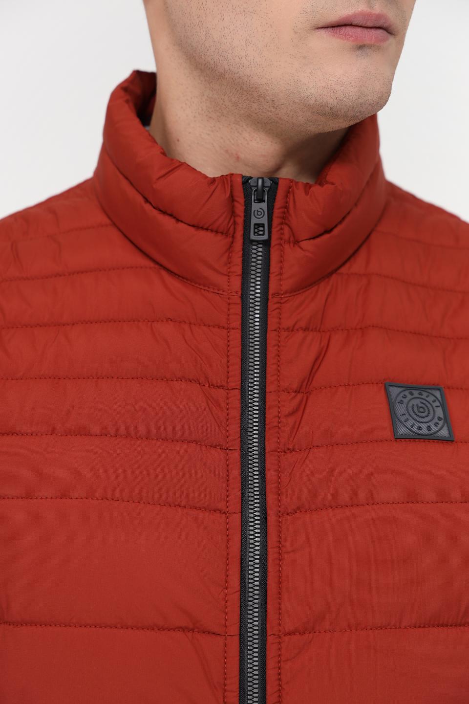 Жилет Bugatti стеганый терракотовый