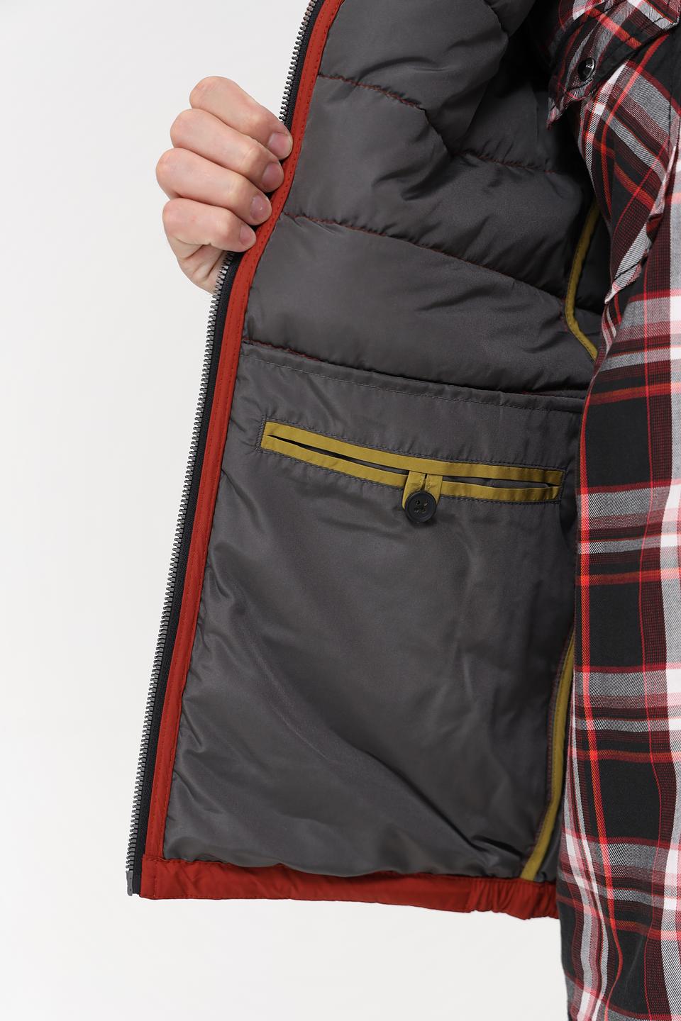 Жилет Bugatti стеганый терракотовый