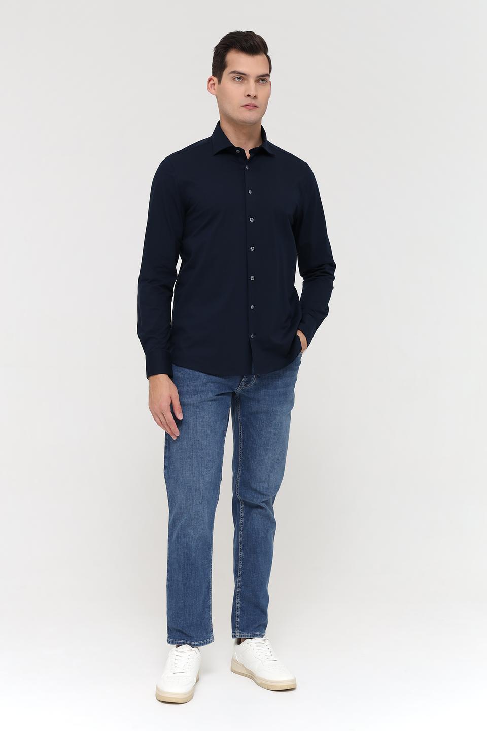 Рубашка Bugatti темно-синяя