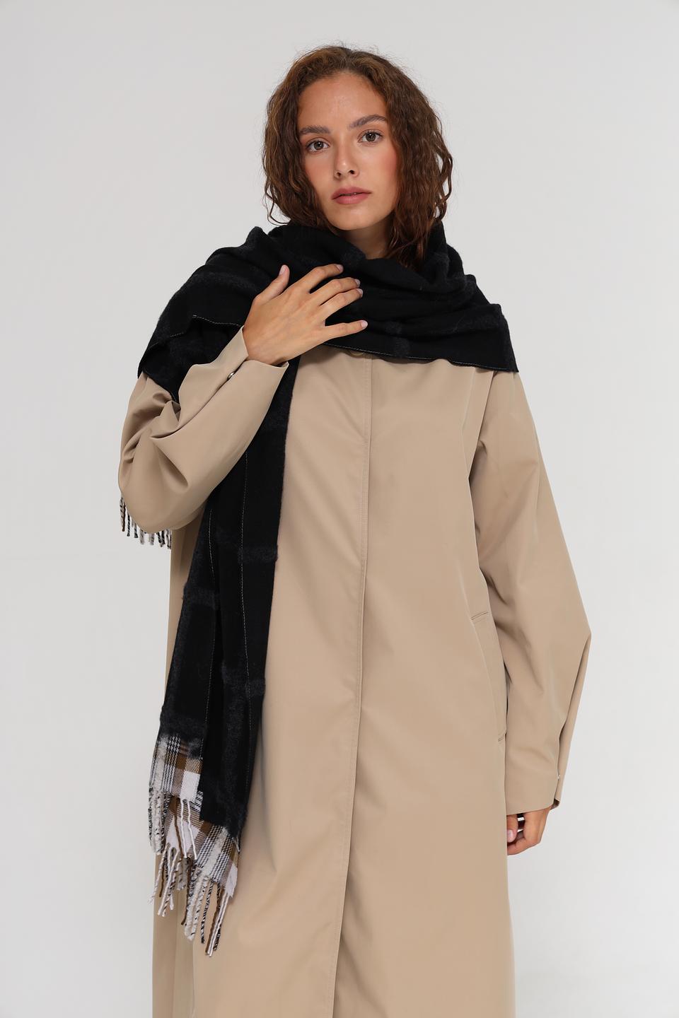 Шарф Annette Gortz в клетку чёрный