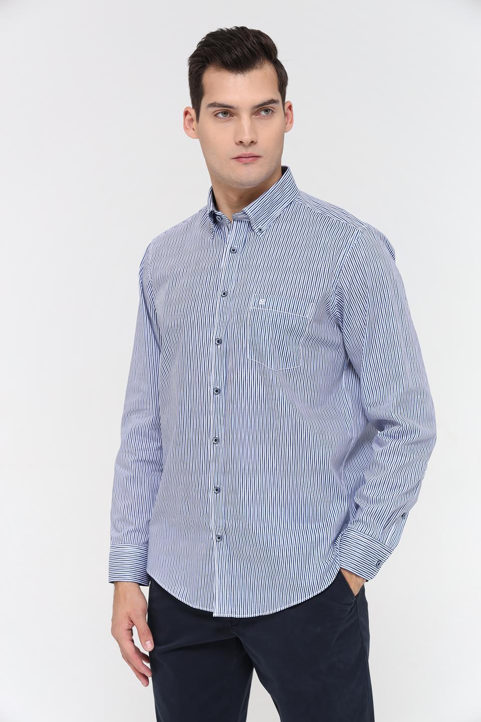 Рубашка Casa Moda в полоску голубую